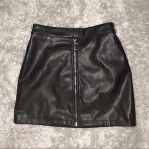 Faux leather skirt
